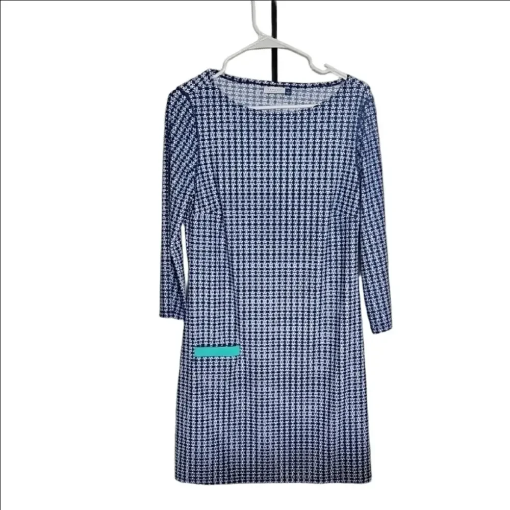Cabana Life Navy & White Long Sleeve Shift Dress NWT | Size Small - Picture 7 of 8